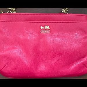 Coach Pink Leather Shoulder or Clutch NWOT